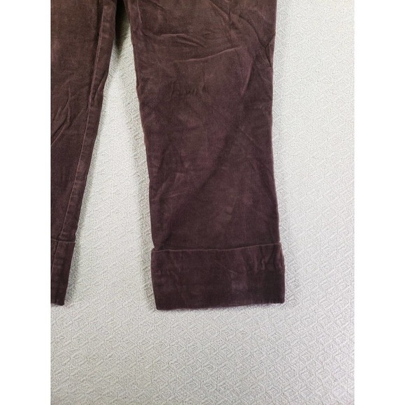 VTG Bebe Pants Womens 4 Brown Corduroy Wide Leg Low Rise Cuffed Capri Outdoor - Picture 3 of 9